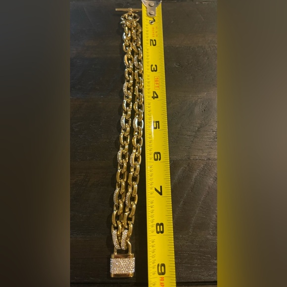 Vintage Michael Kors paved lock chain necklace - Picture 5 of 5